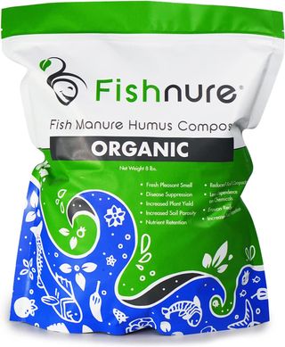 A bag of fish manure fertilizer