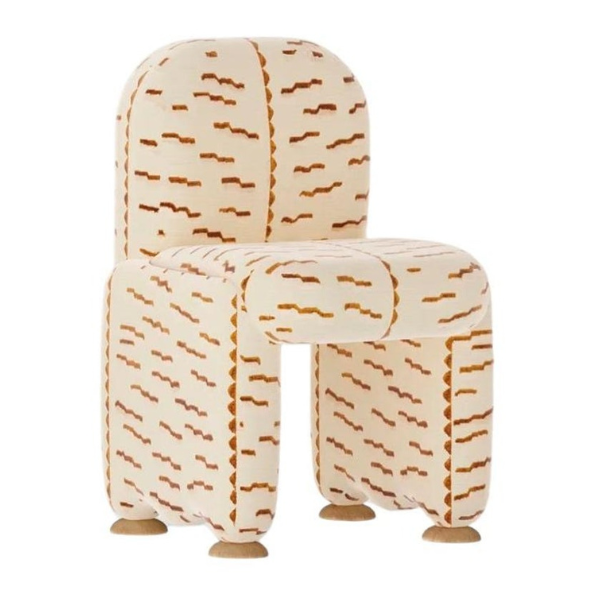DOOQ, Organic Modernist Cindy Chair Without Arms in Cream