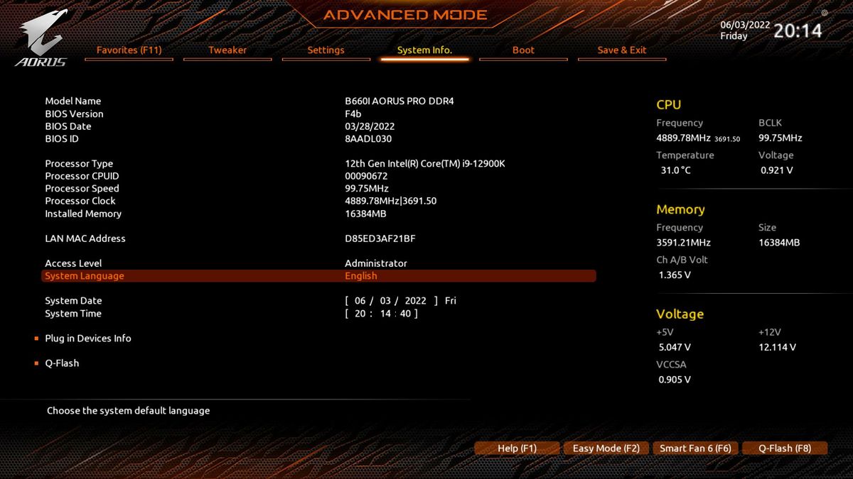 Gigabyte B660I Aorus Pro