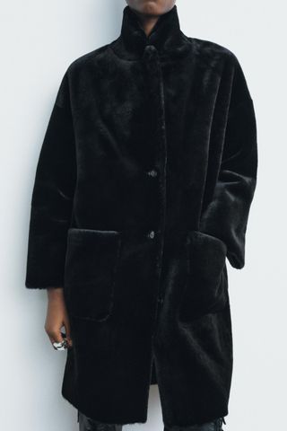 Long Faux Fur Coat Zw Collection