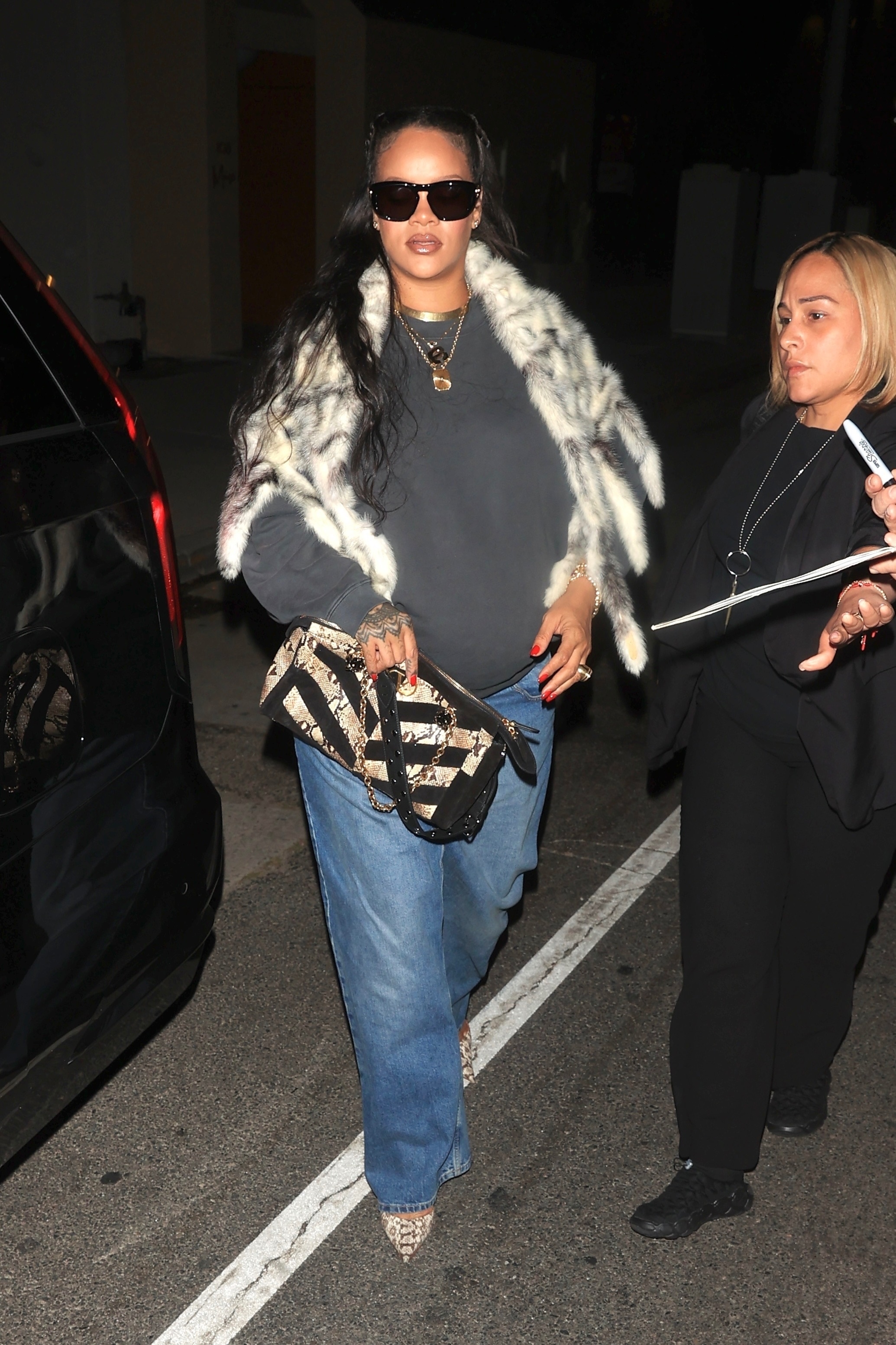 Rihanna styled a Valentino Panthea Bag on August 4