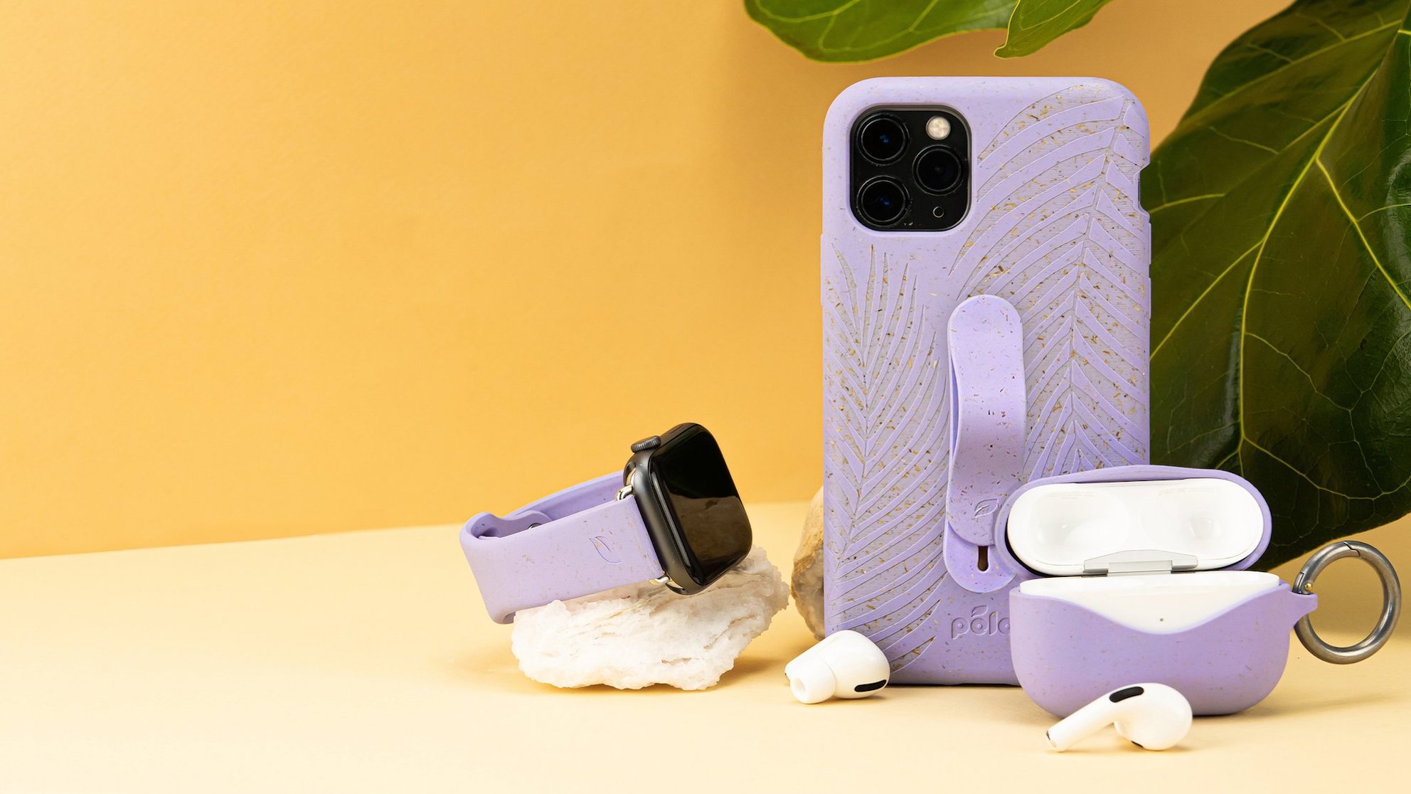 Eco-Friendly Made from Plants Lavender Pela: Airpod and Airpod Pro Case