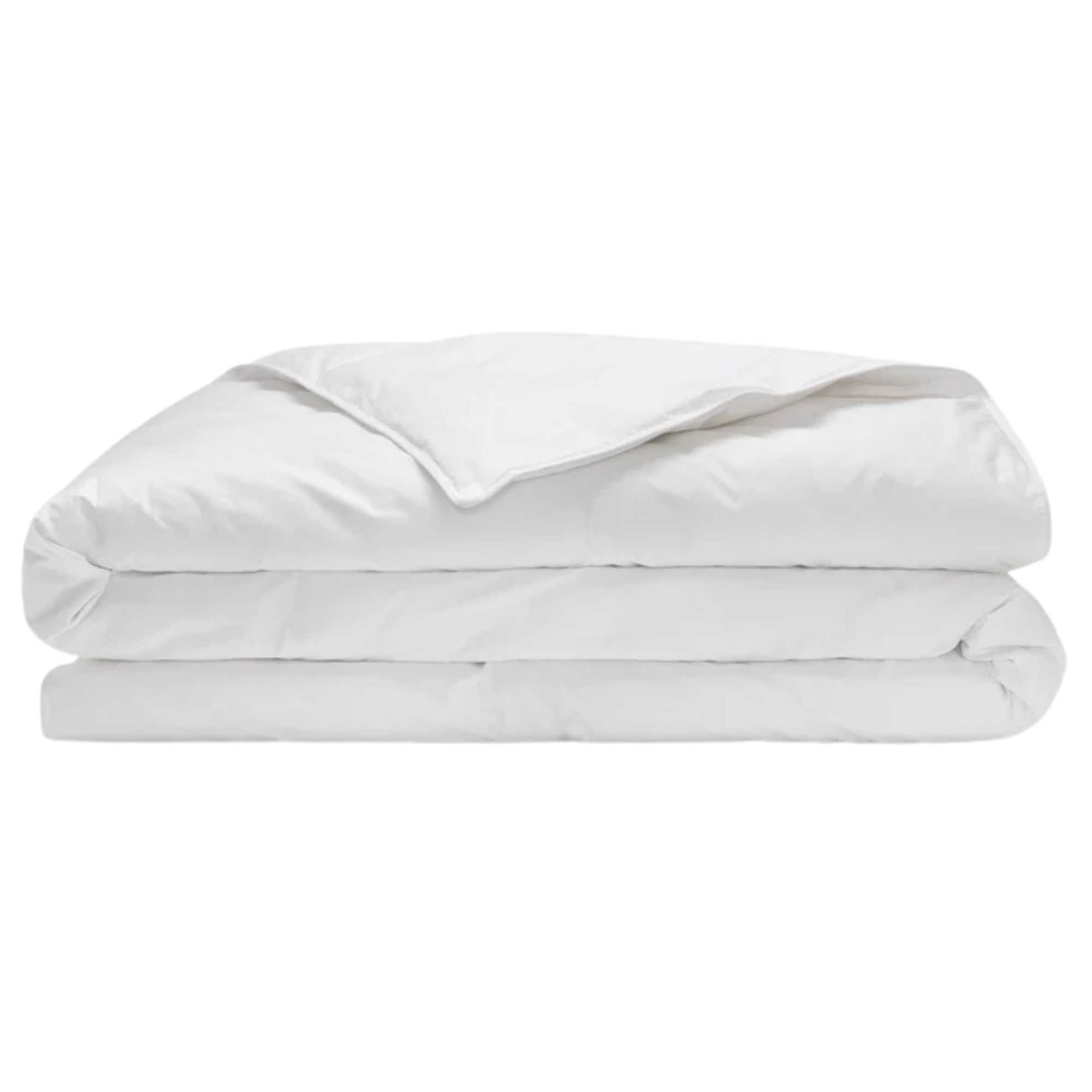 A folded Brooklinen down alternative comforter