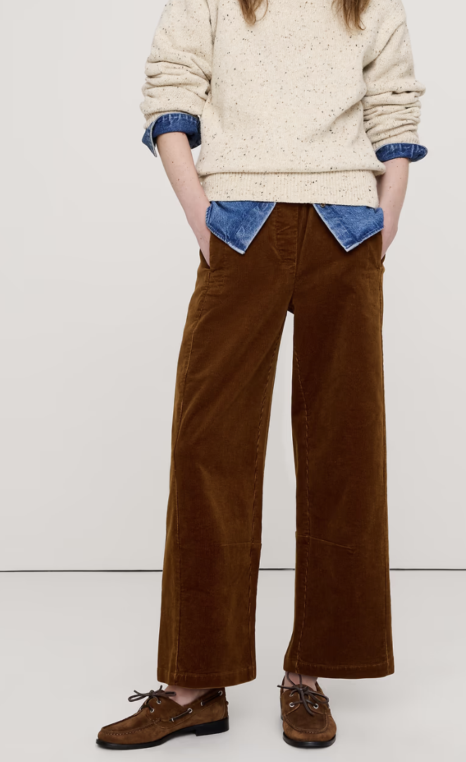 Banana Republic, Mid-Rise Relaxed Corduroy Painter Pull-On Pant