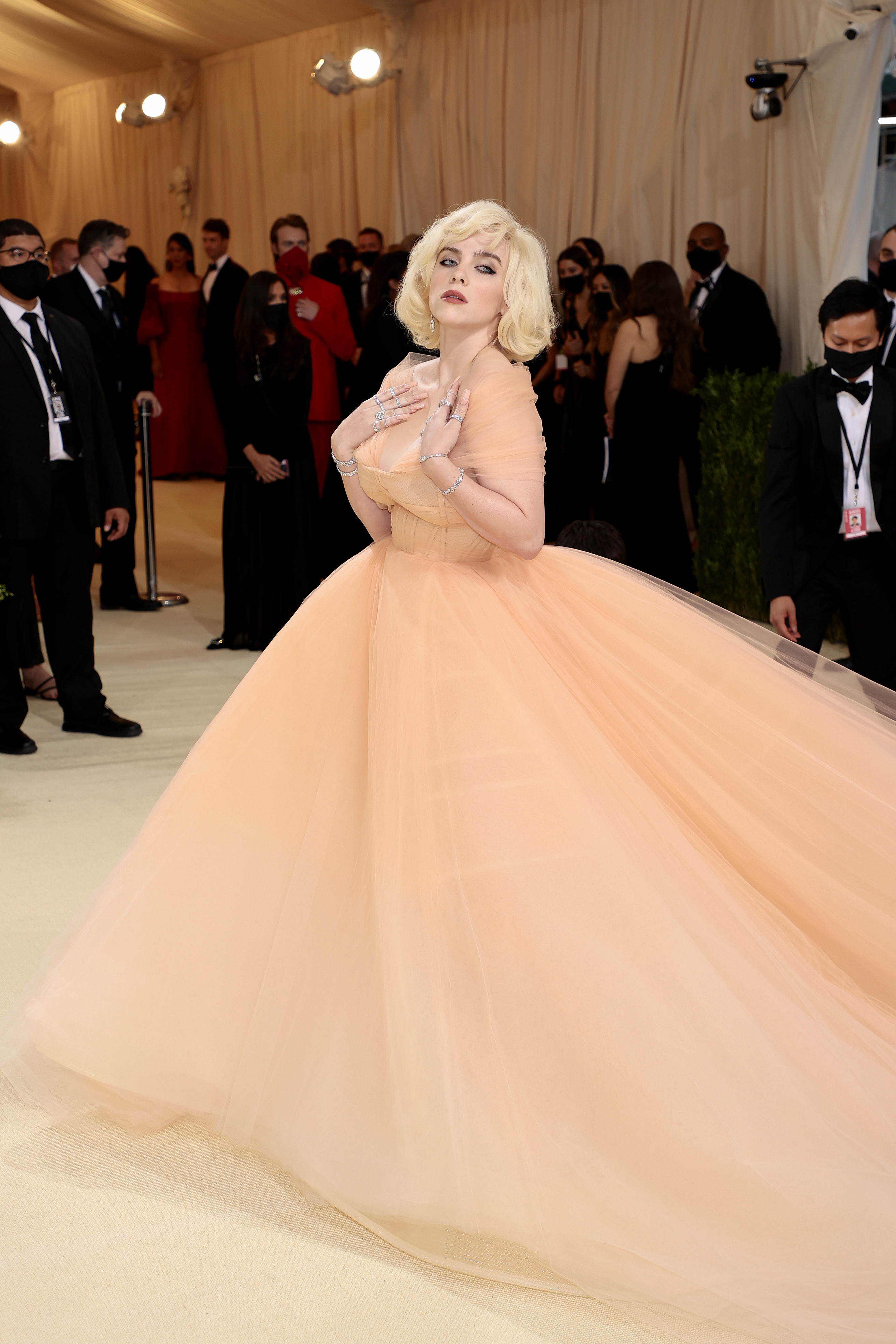 Images of celebrities at the Met Gala in the 2020s.