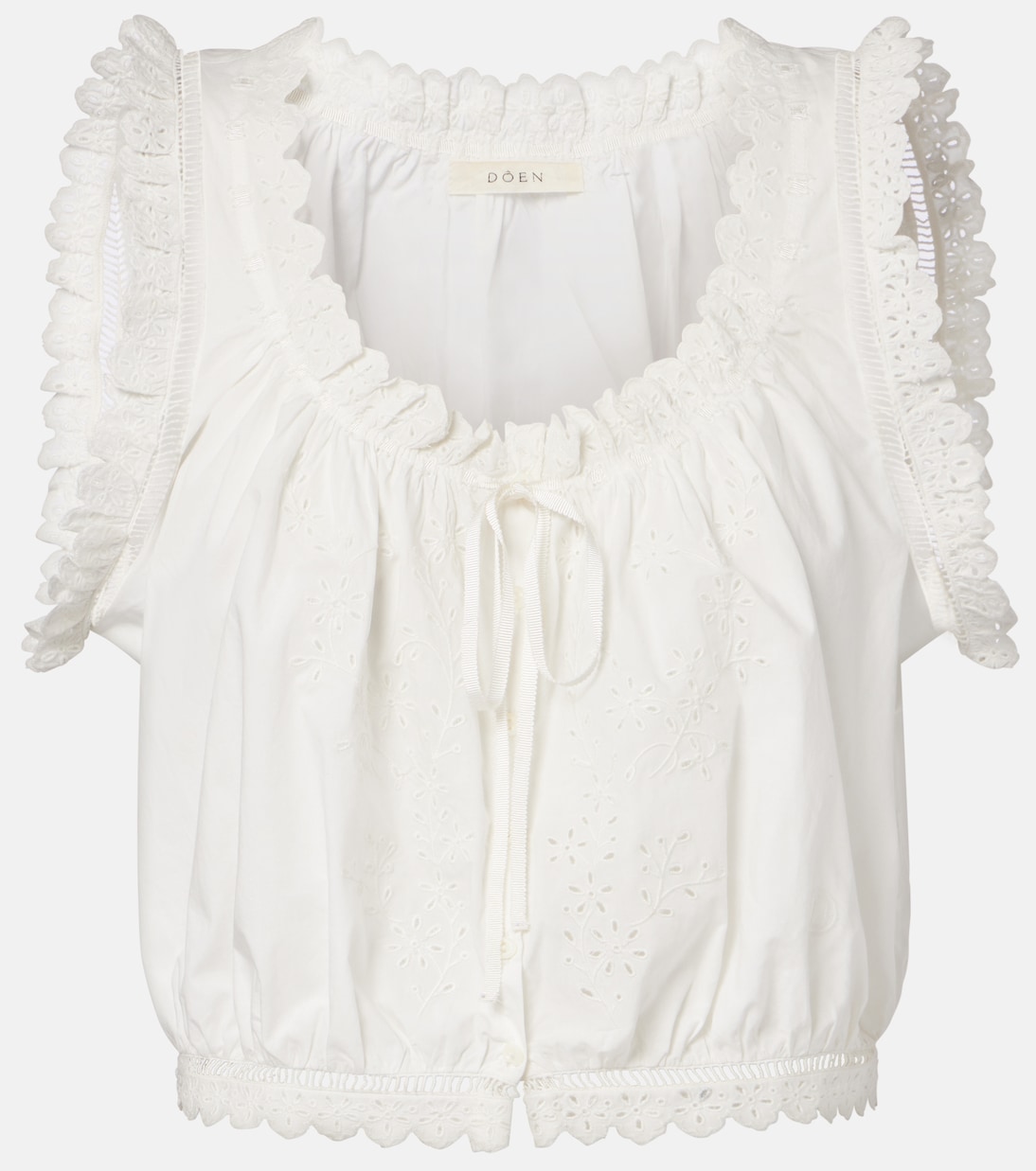 Traveler Embroidered Cotton Top