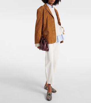 Staud, Corrine Single-Breasted Suede Jacket