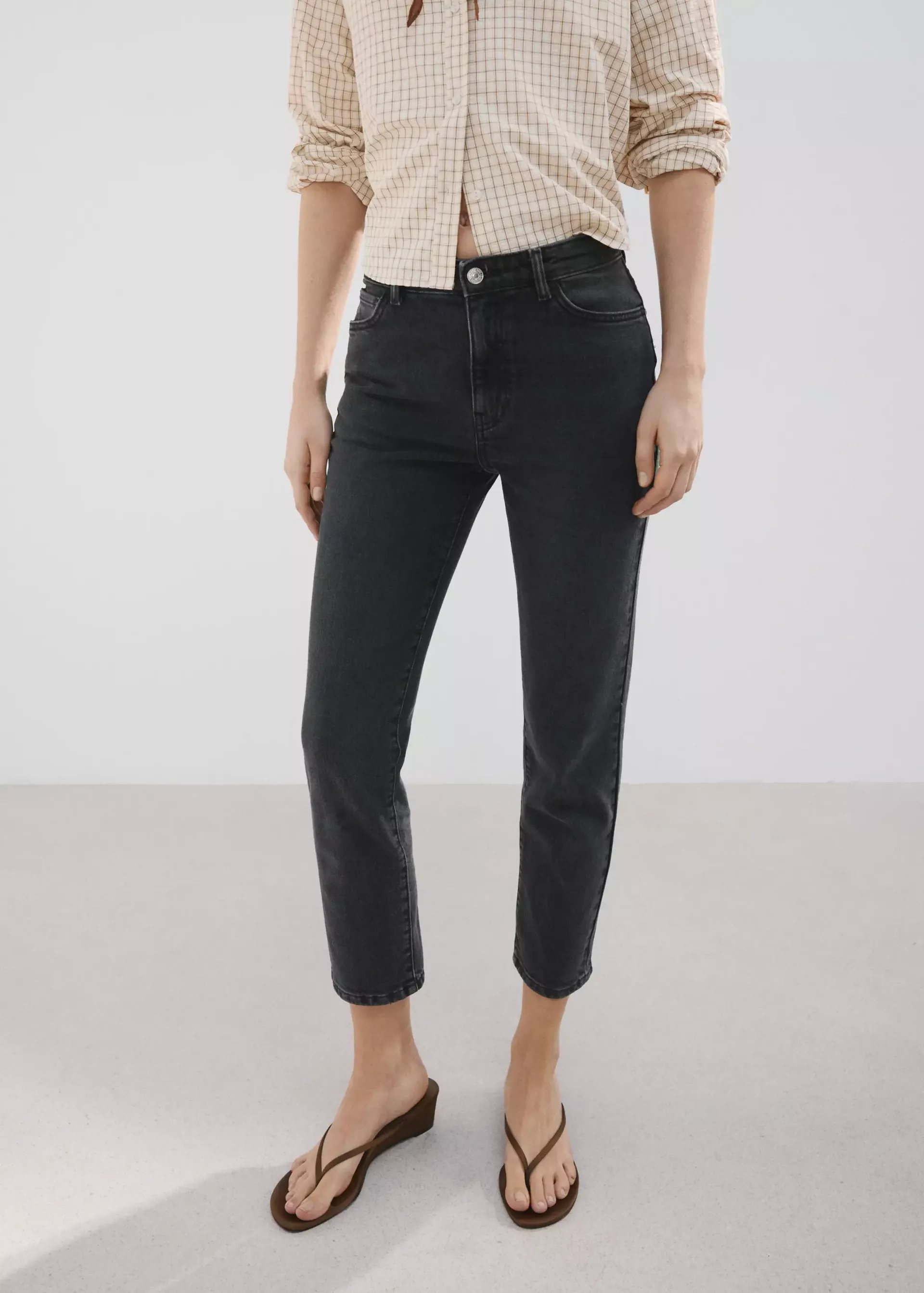 Claudia Slim-Fit Cropped Jeans - Women | Mango United Kingdom