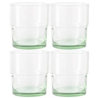 green glass beakers, set of 4