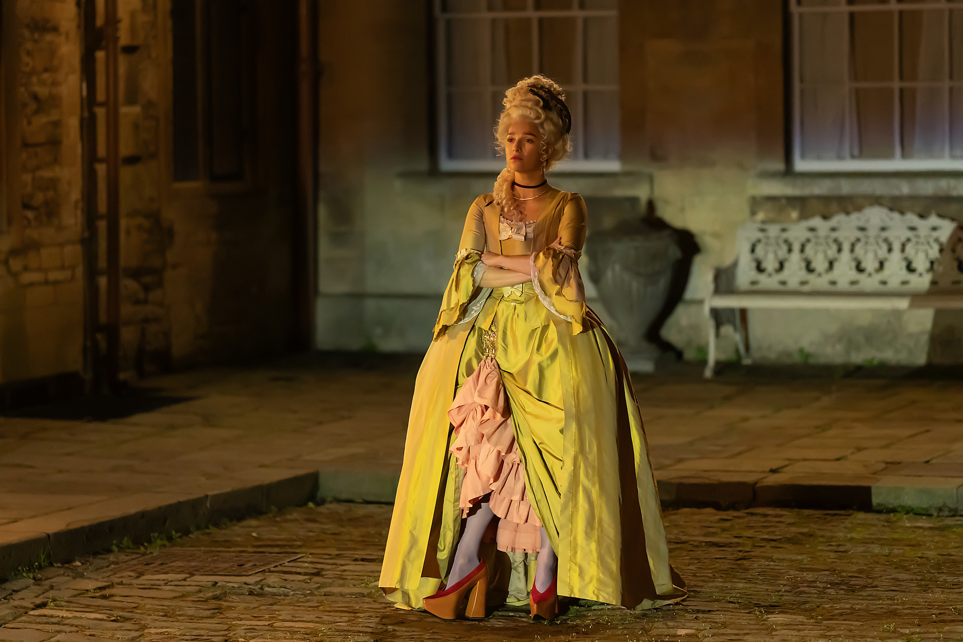 marisa abela as yasmin in a marie antoinette costume in industry season 4