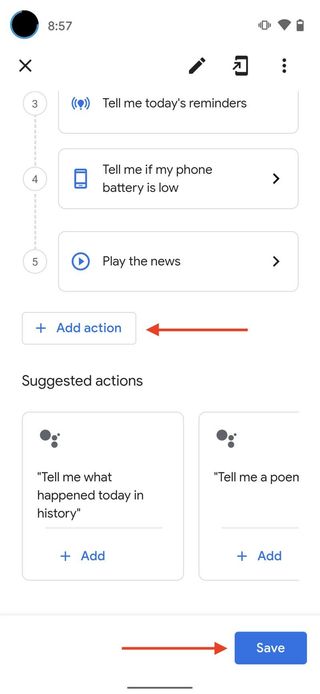 Google Assistant Morning Routine Step 12