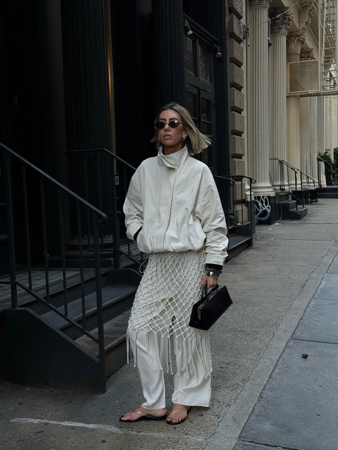 Hannah wearing neutral outfit