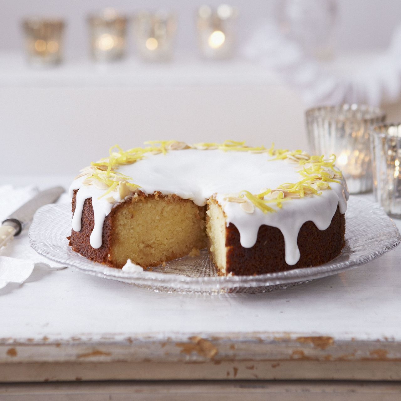 Lemon and Marzipan drizzle Cake recipe-cake recipes-recipe ideas-new recipes-woman and home