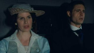 Max Irons and Jemima Rooper as Malcolm and Olivia in Flowers in the Attic: The Origin