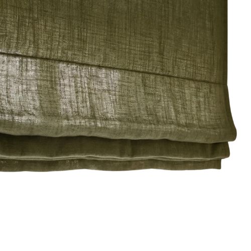 Green linen blind