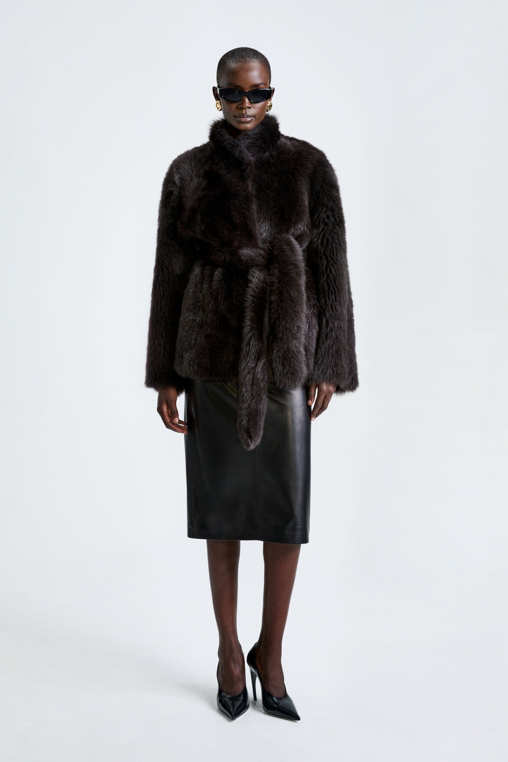 woman wearing a fur coat