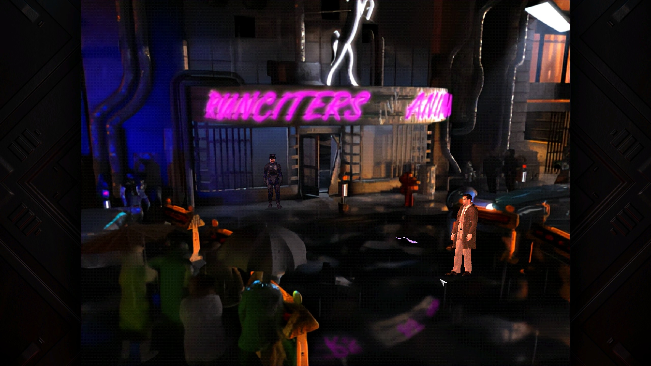 The first crime scene in the enhanced version