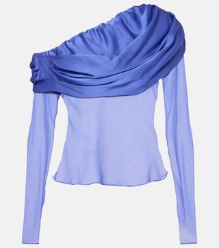 Draped Silk Top