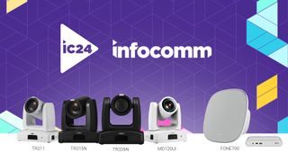 The new PTZ cameras from AVer on display at InfoComm.