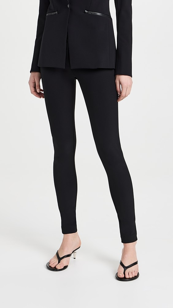 Veronica Beard Black Scuba Leggings