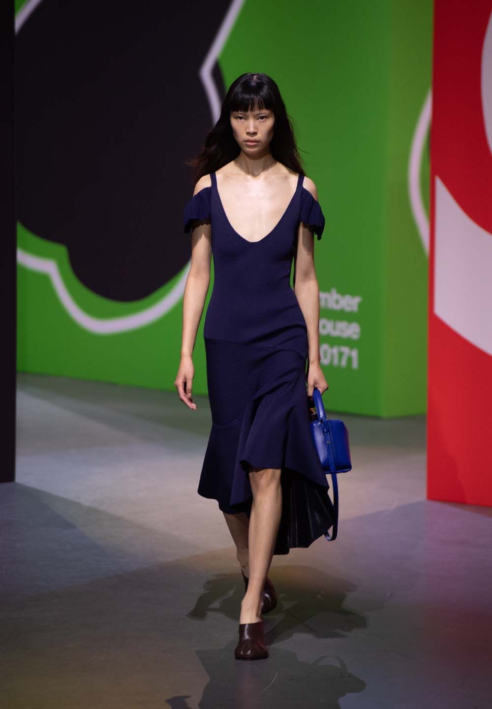 on the runway at London Fashion Week AW23