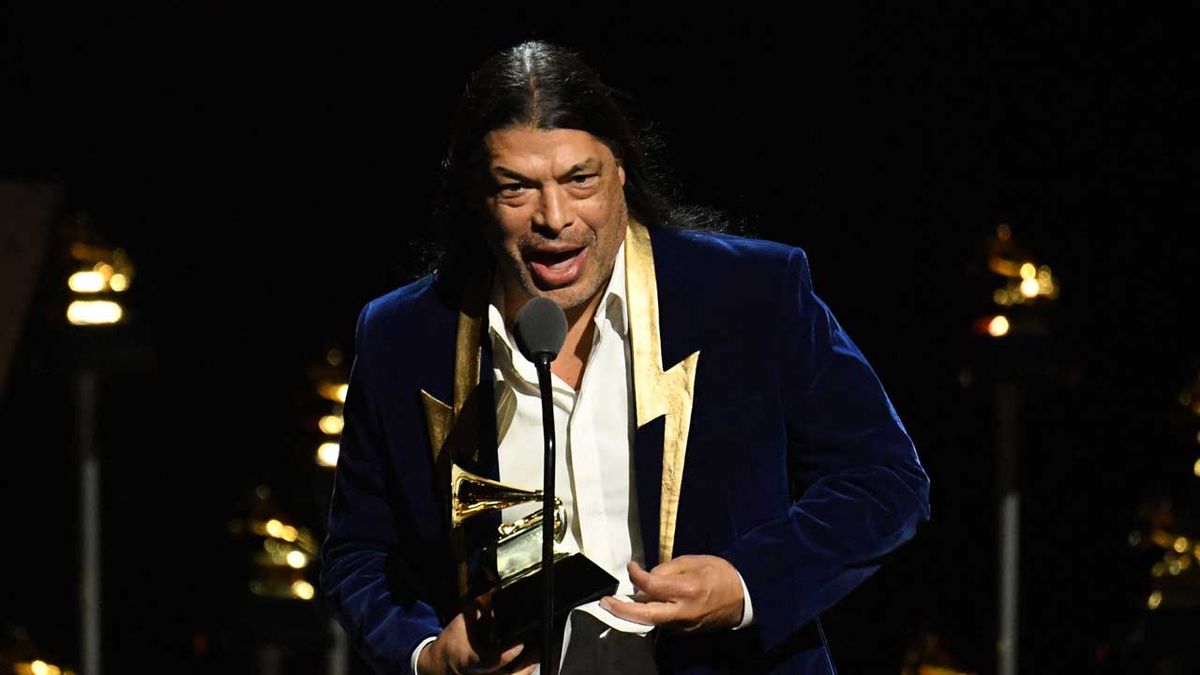 Robert Trujilo onstage at the Grammy Awards