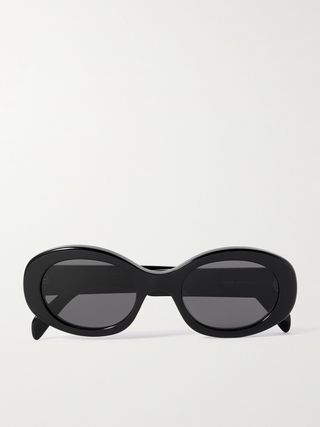 Triomphe Oval-Frame Acetate Sunglasses