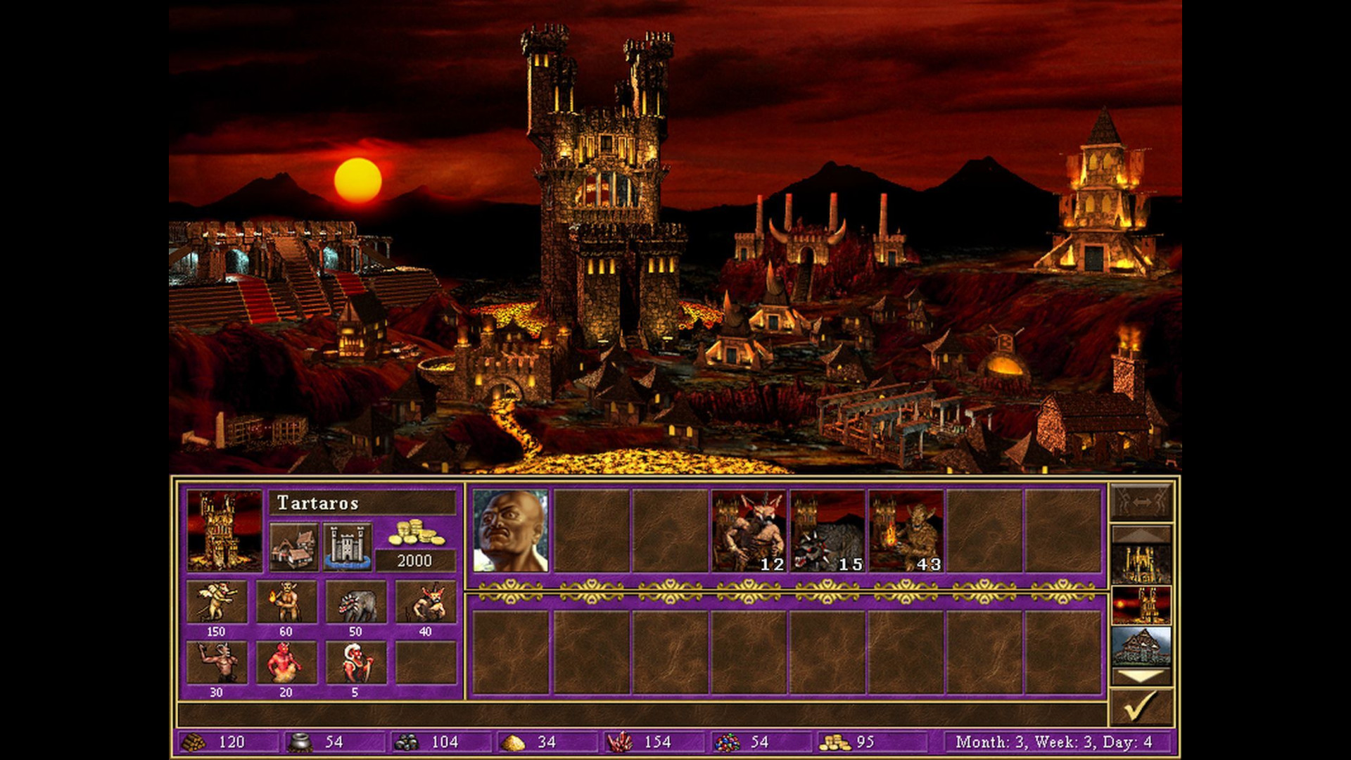 The Inferno castle in Heroes of Might and Magic 3: Complete
