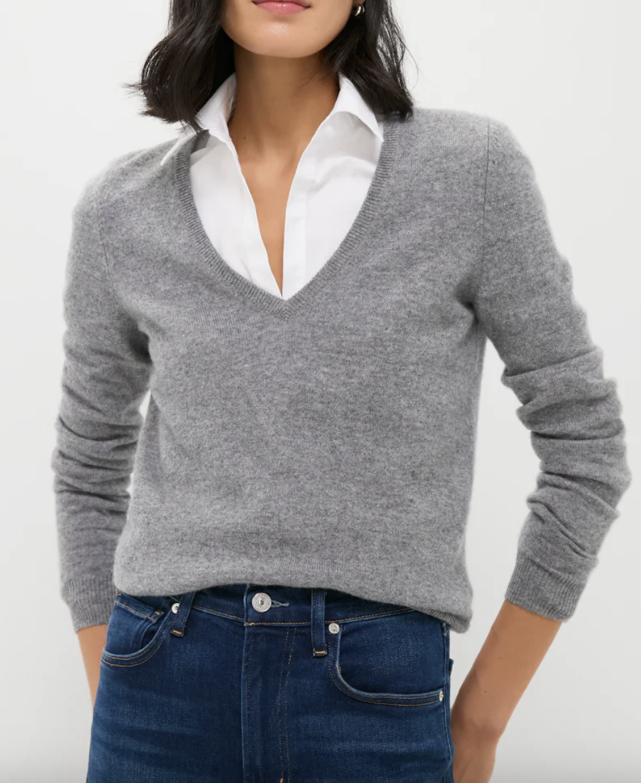 gray cashmere sweater