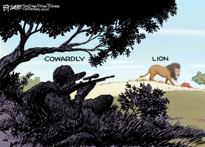 Editorial cartoon Cecil the Lion