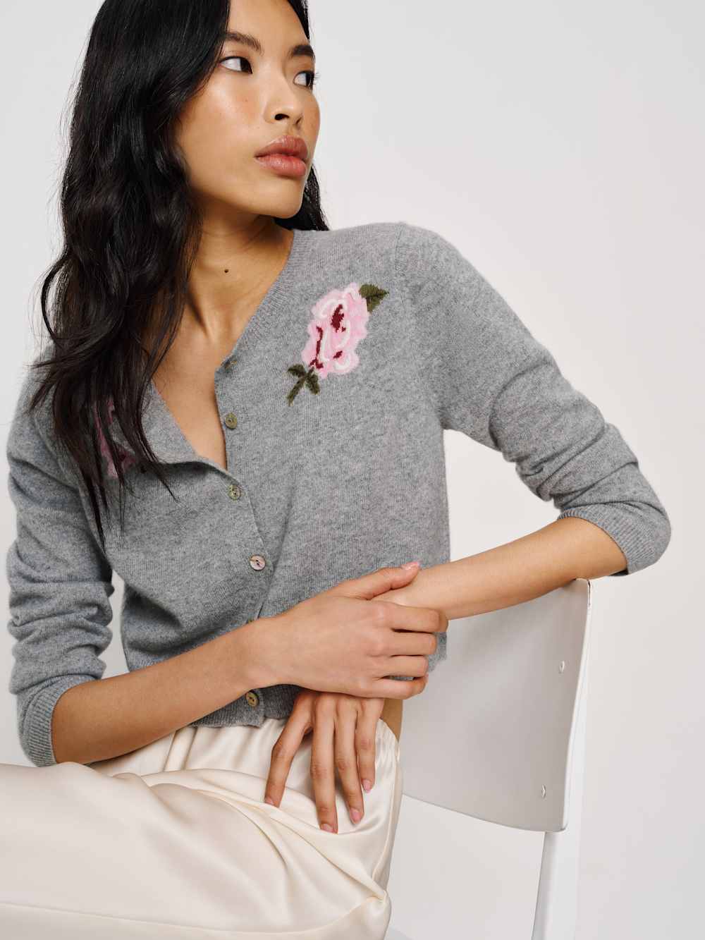 Gracie Cashmere Crew Cardigan