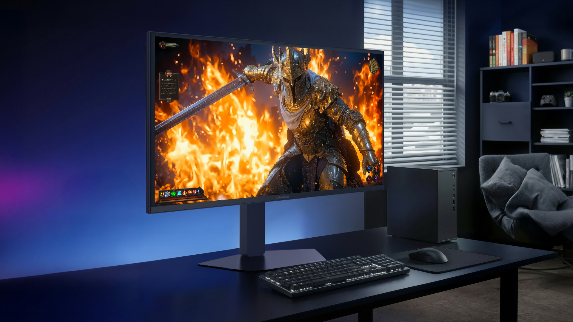 An LG gaming monitors showing an incredible display
