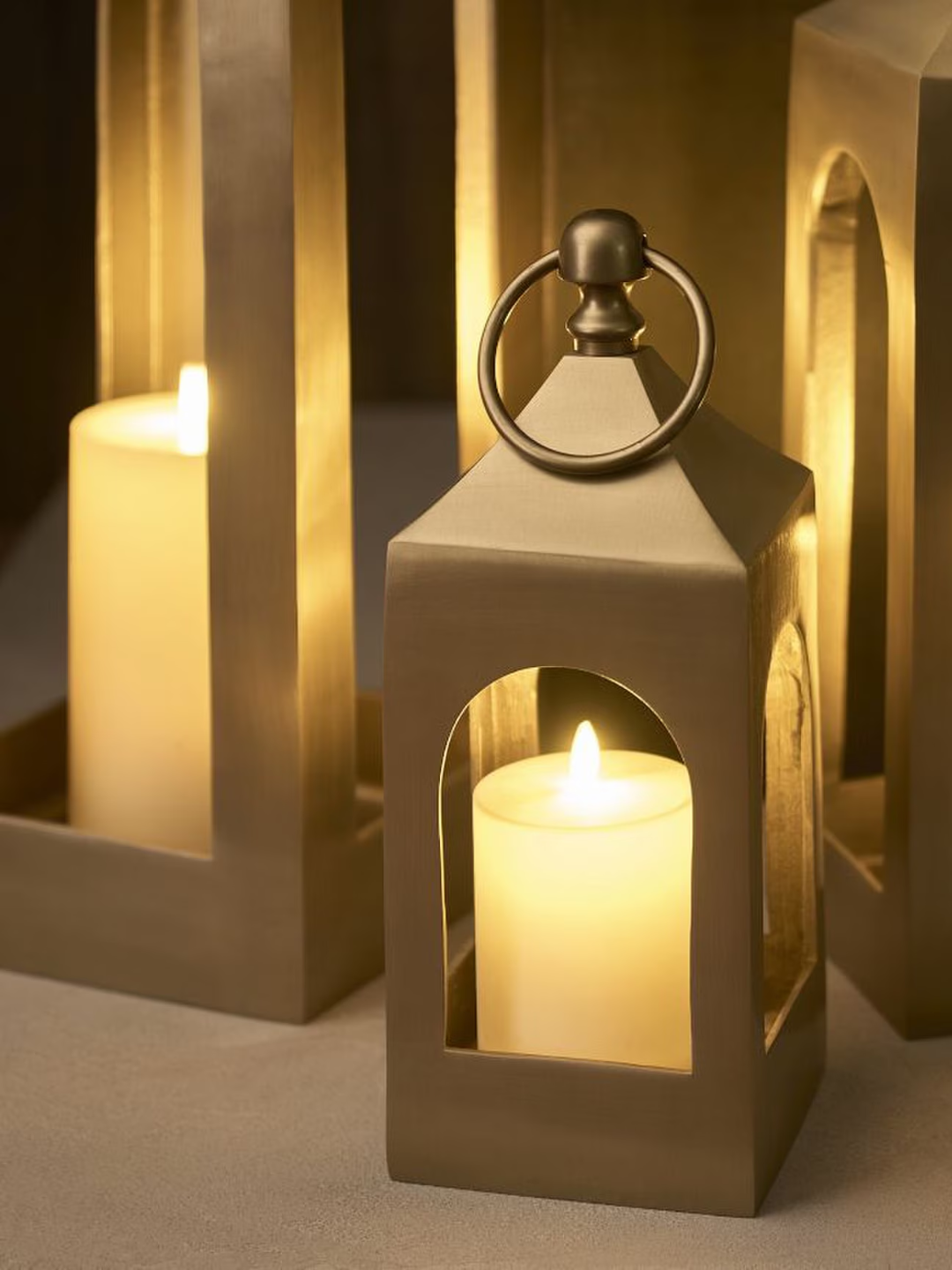 A handcrafted metal outdoor lantern from Pottery Barn