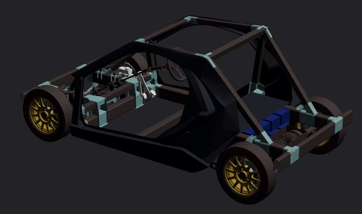CAD plan of the Mika Mino concept's underpinnings