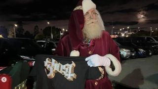 Santa with a Ghost t shirt