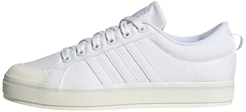Adidas Women's Bravada 2.0 Lifestyle Skateboarding Canvas Shoes, Cloud White Cloud White Chalk White, 7.5 Us