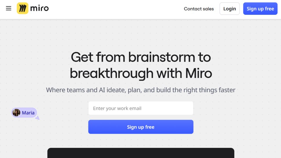 Miro website screenshot (November 2025).
