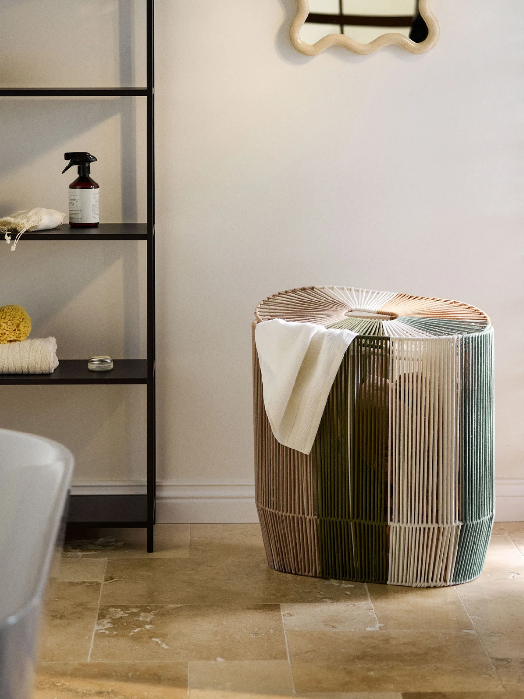 A colorful rope laundry basket from Westwing