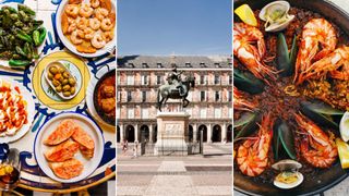 montage of images of spain, one of the easiest countries to work abroad in