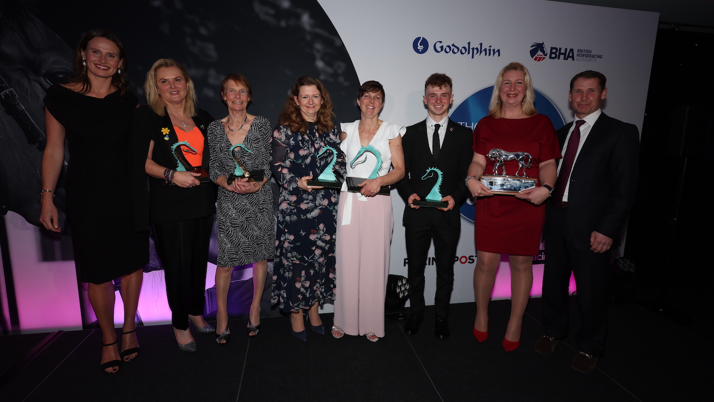 The award winners at the Thoroughbred Industry Employee Awards.
