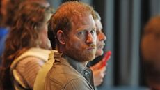 Prince Harry, Duke of Sussex sits in the audience prior to a Q&A session during a visit to Movember at the Western Bulldogs HQ at Mission Whitten Oval on April 15, 2026 