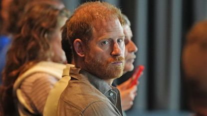 Prince Harry, Duke of Sussex sits in the audience prior to a Q&A session during a visit to Movember at the Western Bulldogs HQ at Mission Whitten Oval on April 15, 2026 