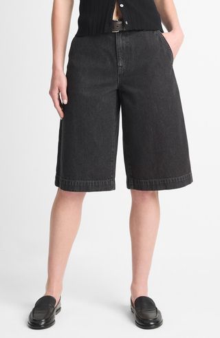 Longline Denim Shorts