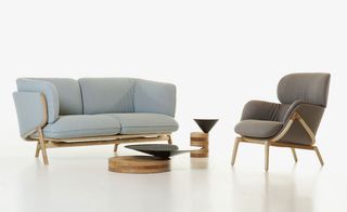 'Stanley' sofa, 'Laurel' coffee and side tables and 'Elysia' lounge chair