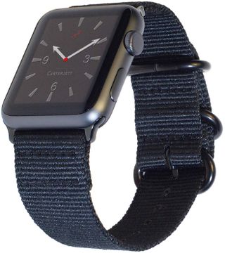 carterjett navy blue woven nylon nato band