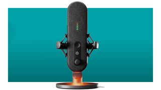 SteelSeries Alias streaming microphone floats in the turquoise PC Gamer deal void.