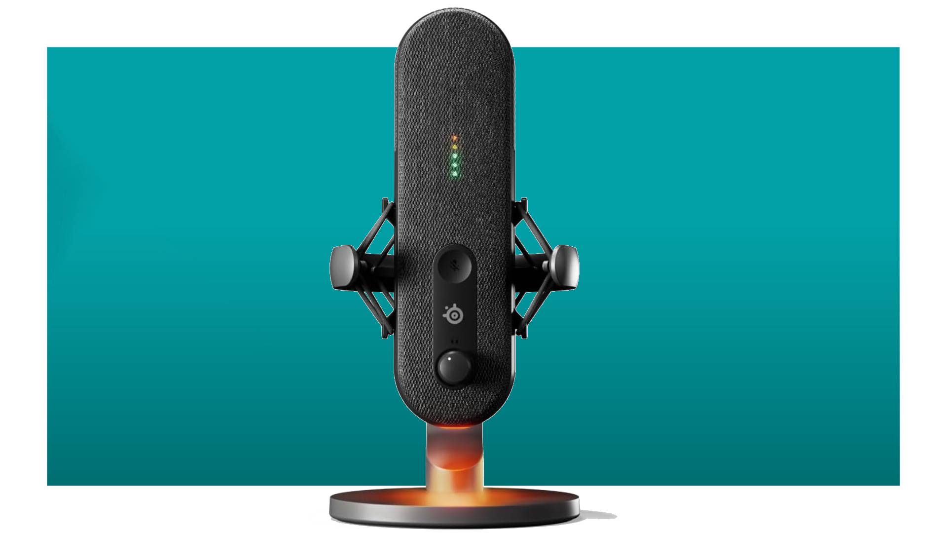 SteelSeries Alias streaming microphone floats in the turquoise PC Gamer deal void.
