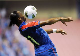 Didier Drogba in action for Shanghai Shenhua against Liaoning Whowin in September 2012.