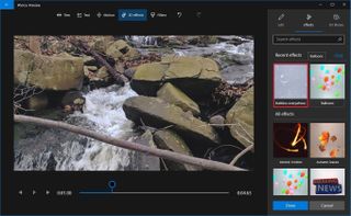 Photos video editor select 3D effect