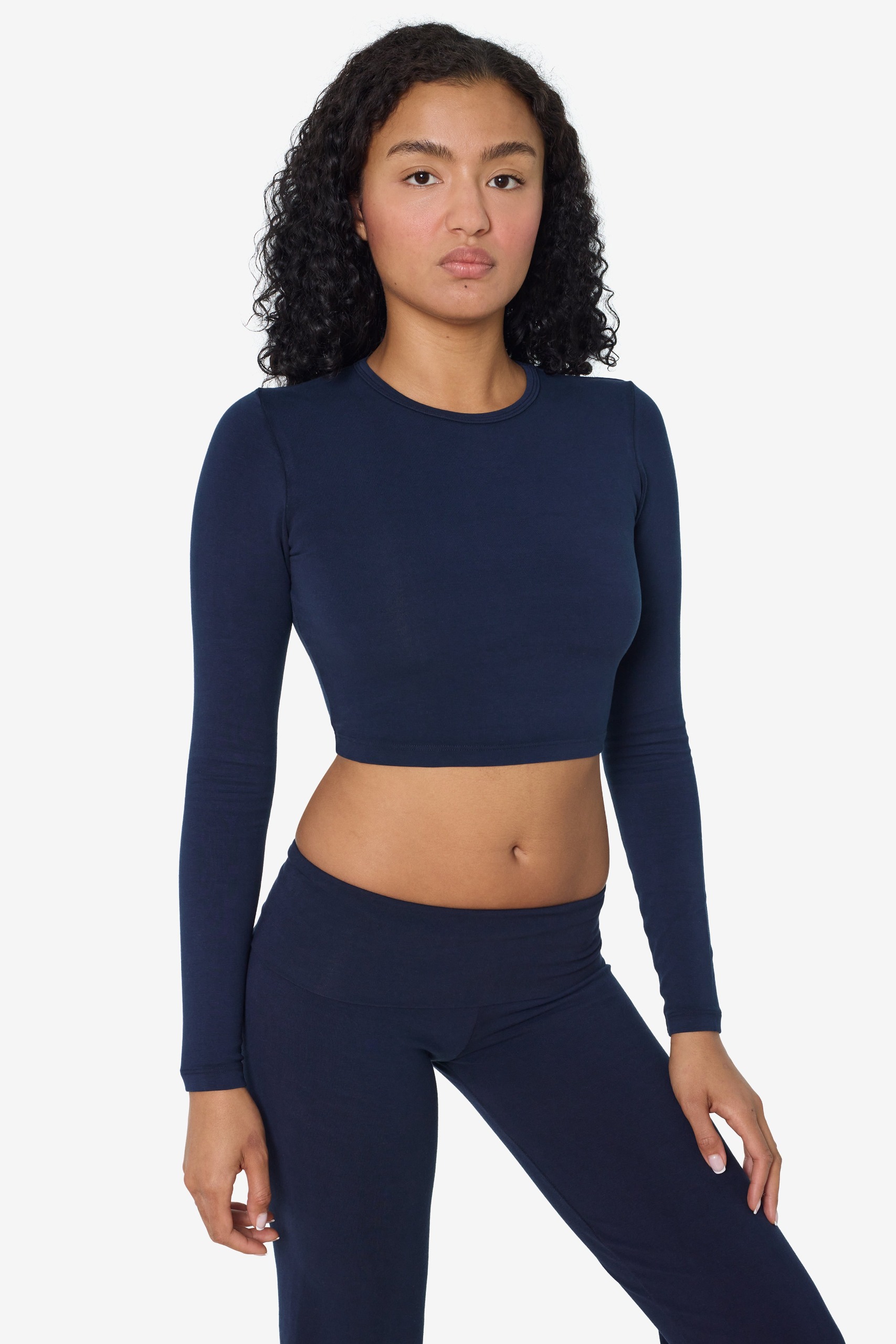 83079gd - Garment Dye Long Sleeve Crop Top
